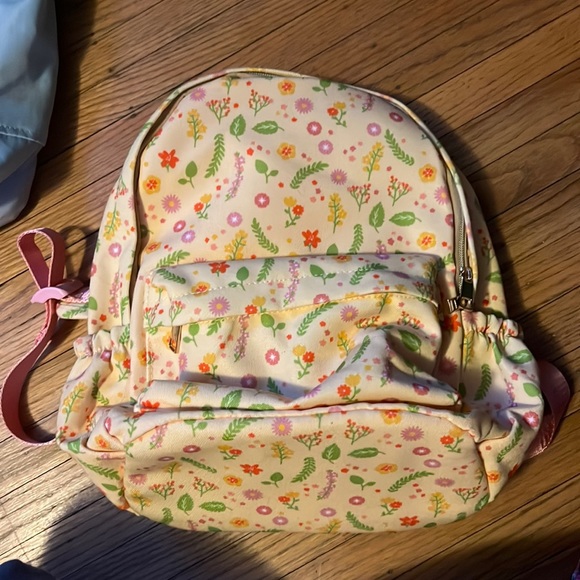 Yellow floral small backpack - Picture 1 of 7